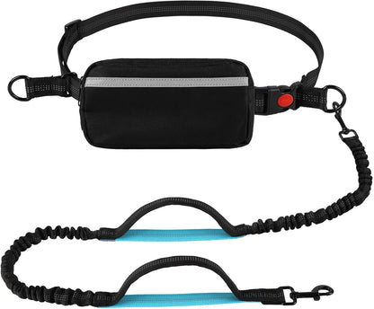 Hands-Free Dog Leash, Large (25-120 Lbs), Black