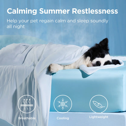 Bedsure Pet Cooling Blanket for Dogs & Cats, Washable Breathable Ice Throw for Couch & Bed