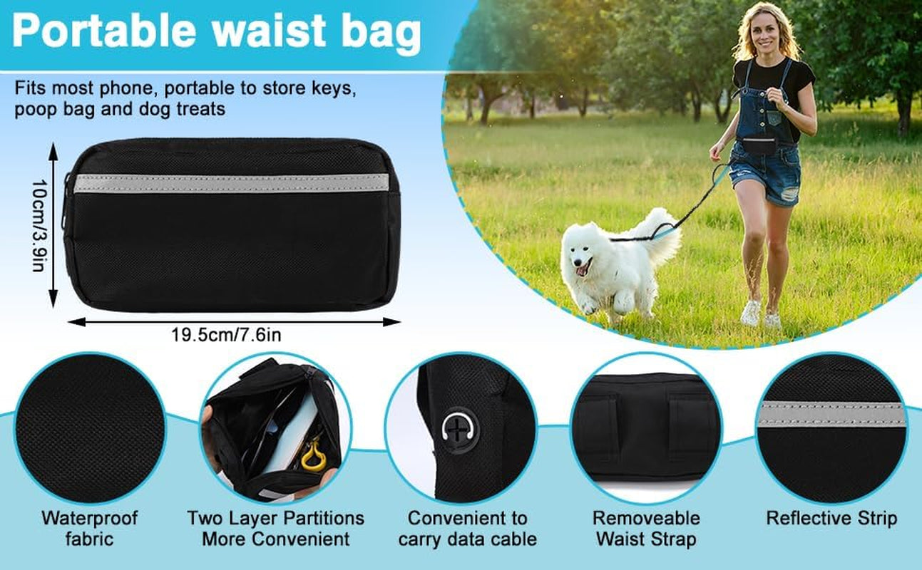 Hands-Free Dog Leash, Large (25-120 Lbs), Black